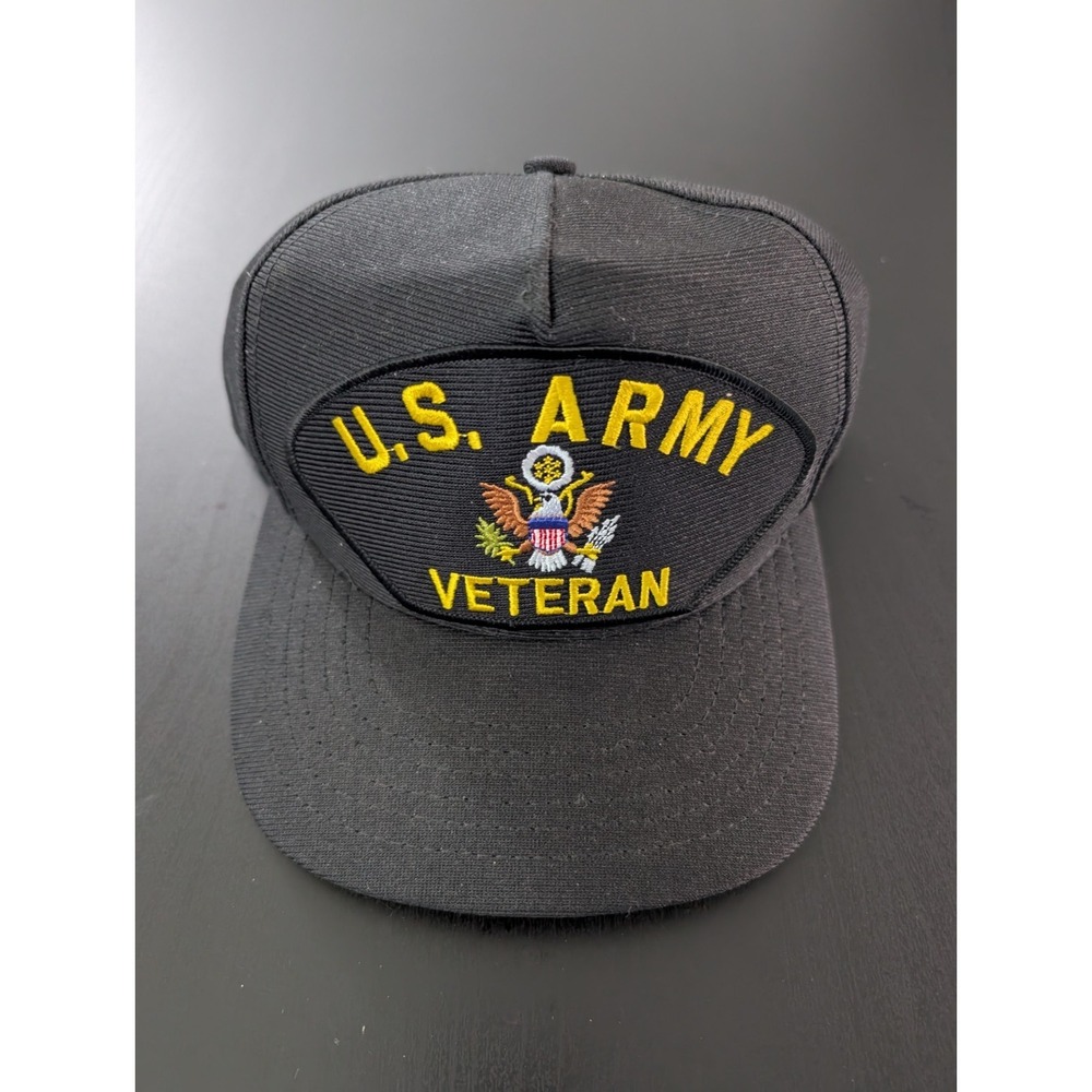 Men's Hat‎ US Army Veteran Big Patch Eagle Crest